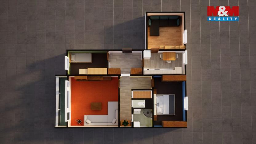 Prodej bytu 4+1, Teplice - Trnovany, Masarykova třída, 87 m2