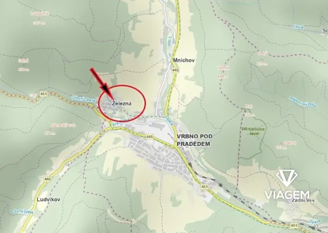 Prodej podílu pozemku pro bydlení, Vrbno pod Pradědem, 447 m2