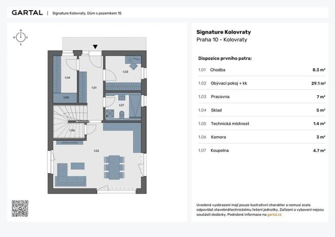 Prodej rodinného domu, Praha - Kolovraty, Měsíčková, 124 m2