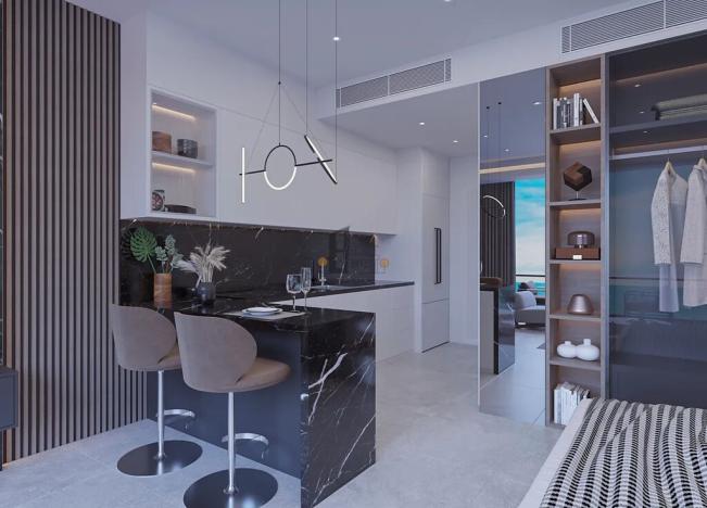 Prodej bytu 1+kk, Trikomo, Kypr, 47 m2