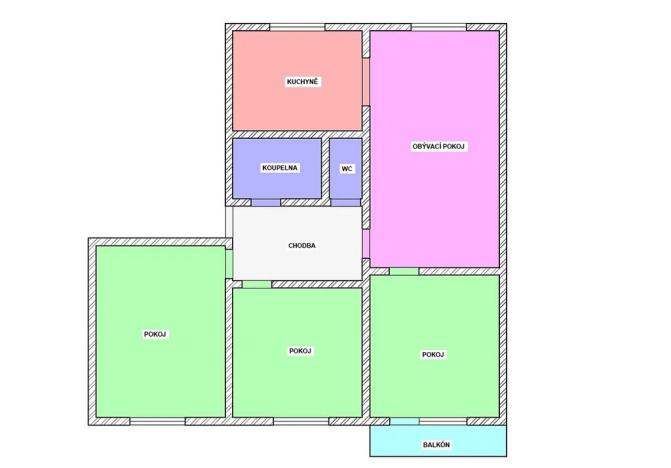 Prodej bytu 4+1, Trutnov, Sněženková, 90 m2