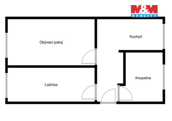 Prodej bytu 2+1, Most, Josefa Skupy, 51 m2