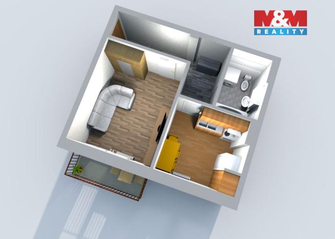 Pronájem bytu 1+1, Ralsko - Kuřívody, 33 m2