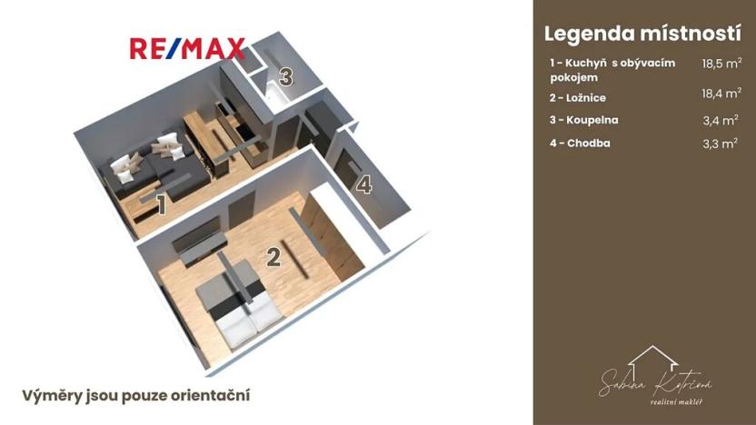 Prodej bytu 2+kk, Hradec Králové, Durychova, 46 m2