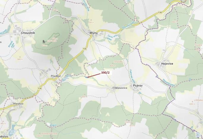 Dražba lesa, Psárov, 3464 m2