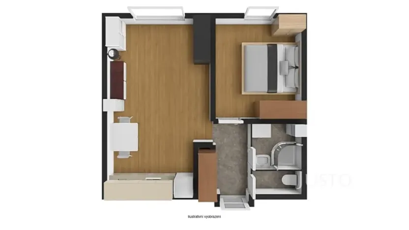 Pronájem bytu 2+kk, Hostivice, Za Mlýnem, 44 m2