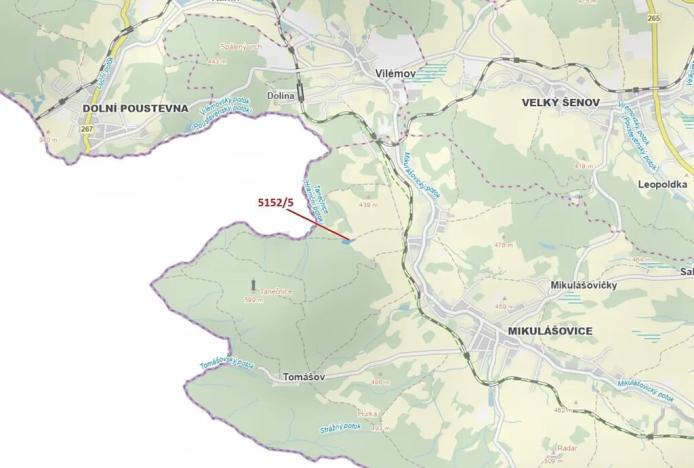 Dražba lesa, Mikulášovice, 4741 m2