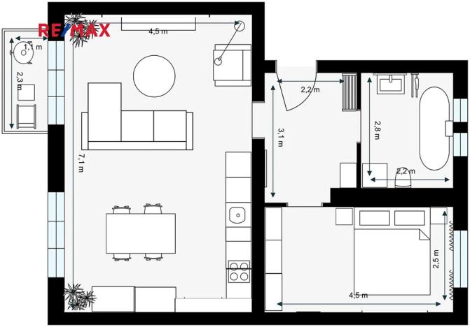 Prodej bytu 2+kk, Praha - Modřany, Pod sady, 55 m2