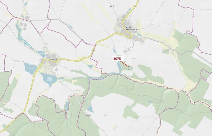 Dražba lesa, Dolní Vilémovice, 1134 m2