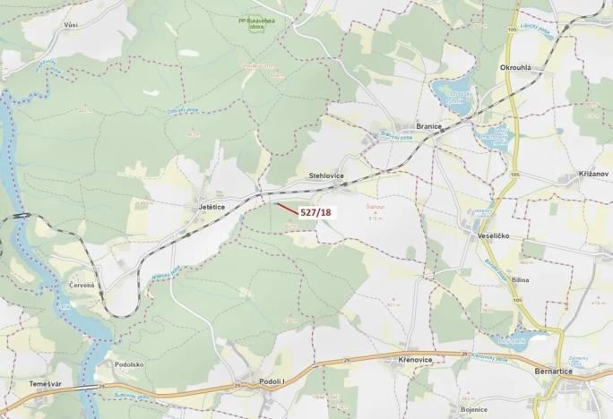 Dražba lesa, Stehlovice, 2071 m2