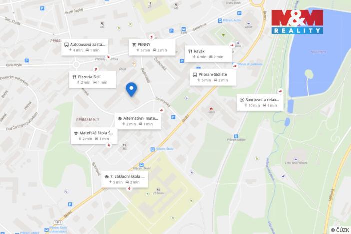 Pronájem bytu 1+1, Příbram - Příbram VIII, Čechovská, 46 m2