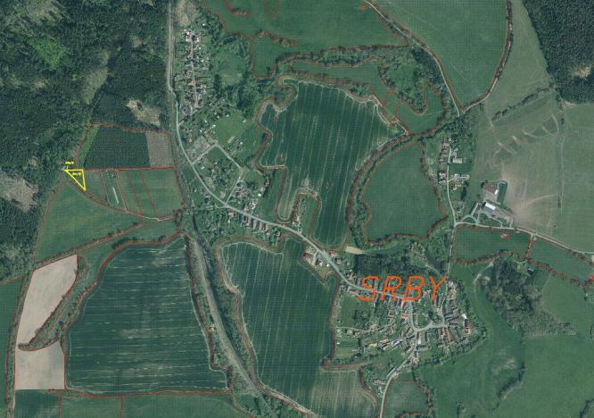 Prodej pozemku, Srby, 1445 m2