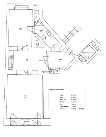 Pronájem kanceláře, Praha - Staré Město, Martinská, 76 m2