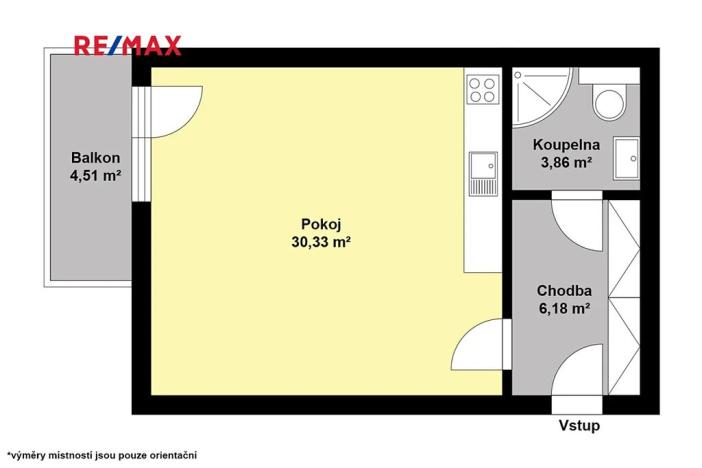 Pronájem bytu 1+kk, Kutná Hora, Tyršova, 43 m2