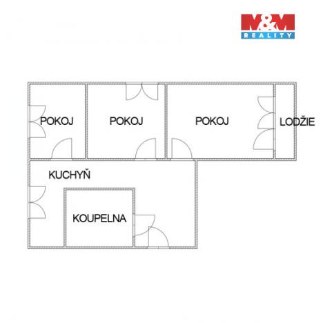 Prodej bytu 3+1, Karviná - Ráj, Sovova, 57 m2
