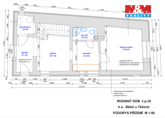 Prodej rodinného domu, Těšovice - Běleč, 88 m2