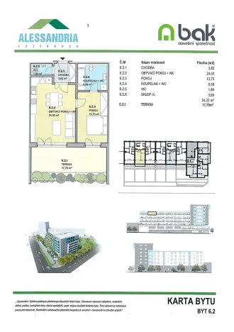 Pronájem bytu 2+kk, Hradec Králové, Kubelíkova, 54 m2