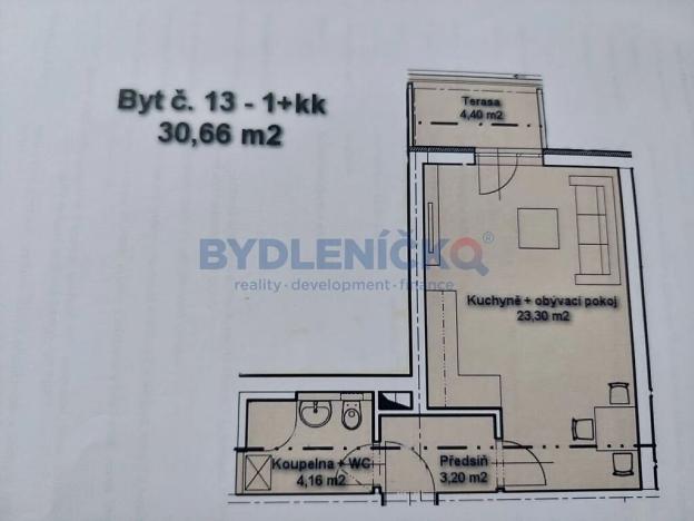 Pronájem bytu 1+kk, České Budějovice, 35 m2