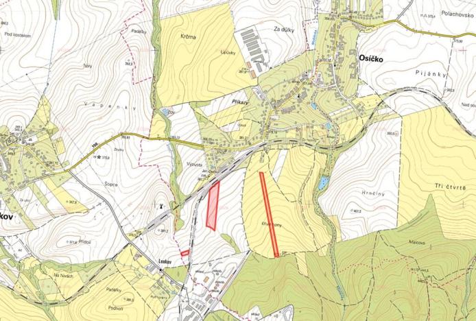 Prodej pole, Osíčko, 28944 m2