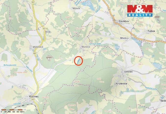 Prodej lesa, Kolinec - Buršice, 10718 m2