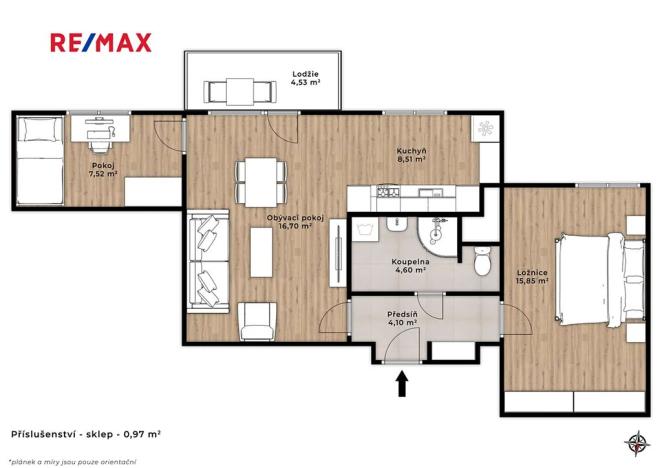 Prodej bytu 3+kk, Havlíčkův Brod, Sídliště Pražská, 58 m2