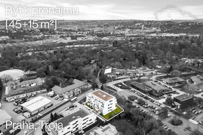 Pronájem bytu 2+kk, Praha - Troja, Pod Hrachovkou, 45 m2