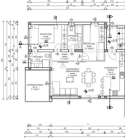 Prodej bytu 3+kk, Privlaka, Chorvatsko, 73 m2