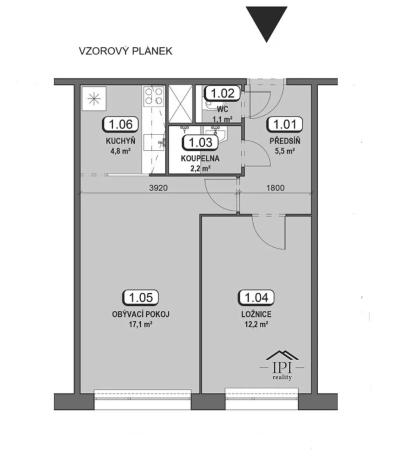 Pronájem bytu 2+kk, Praha - Střížkov, Šluknovská, 39 m2