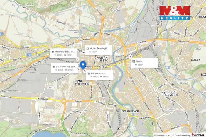 Pronájem bytu 1+kk, Plzeň - Jižní Předměstí, Němejcova, 33 m2