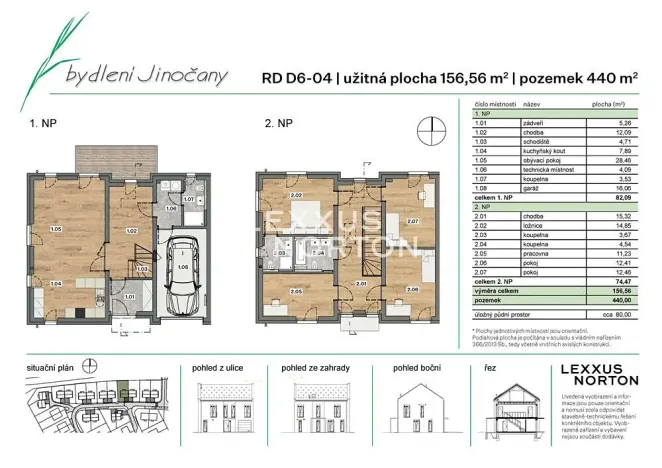 Prodej rodinného domu, Jinočany, Emy Destinové, 157 m2