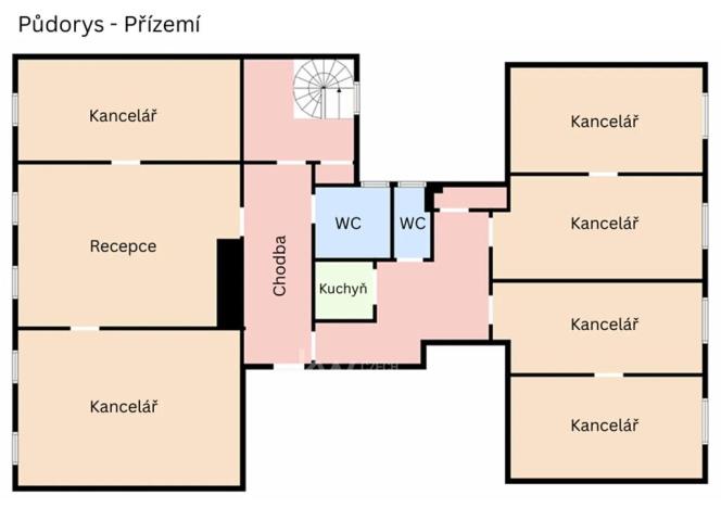 Pronájem kanceláře, Praha - Bubeneč, Jana Zajíce, 270 m2
