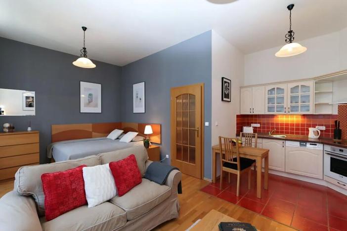 Pronájem bytu 1+kk, Praha - Vinohrady, Sázavská, 35 m2