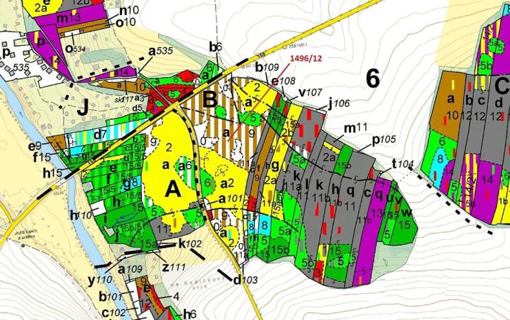 Dražba lesa, Římov, 52265 m2