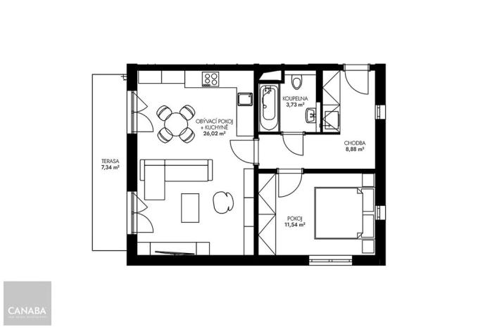 Prodej bytu 2+kk, Praha - Dubeč, 58 m2