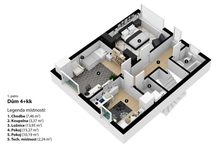 Pronájem rodinného domu, Praha - Háje, Exnárova, 146 m2