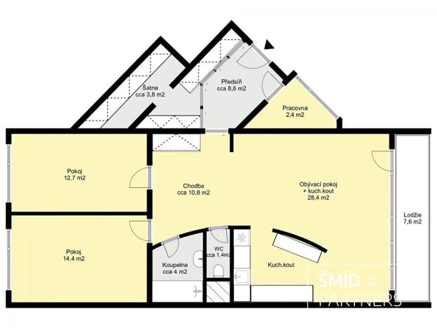 Prodej bytu 3+kk, Praha - Stodůlky, Amforová, 87 m2