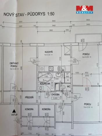 Pronájem bytu 3+1, Hranice - Hranice I-Město, Struhlovsko, 72 m2