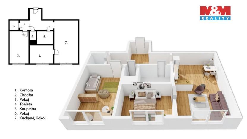 Prodej bytu 3+kk, Hradec Králové - Slezské Předměstí, Uhelná, 54 m2