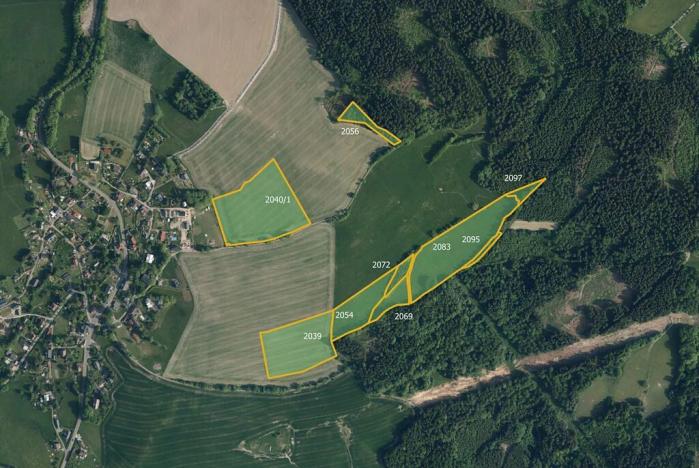 Prodej pole, Dalešice, 80492 m2