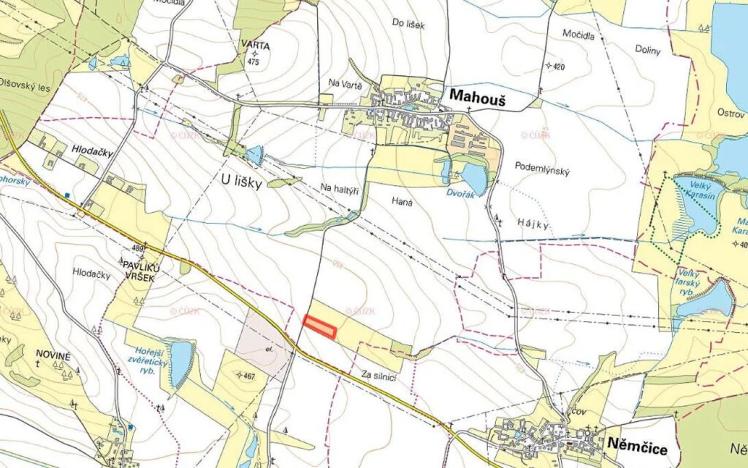 Prodej louky, Mahouš, 7547 m2