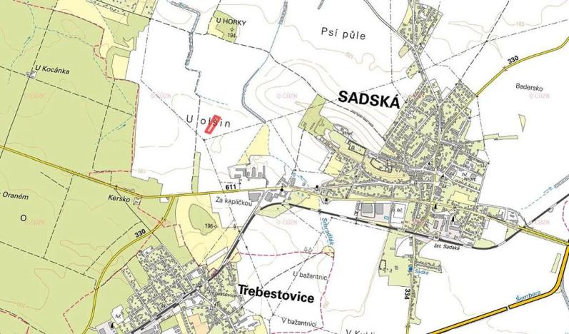 Prodej pole, Sadská, 3004 m2