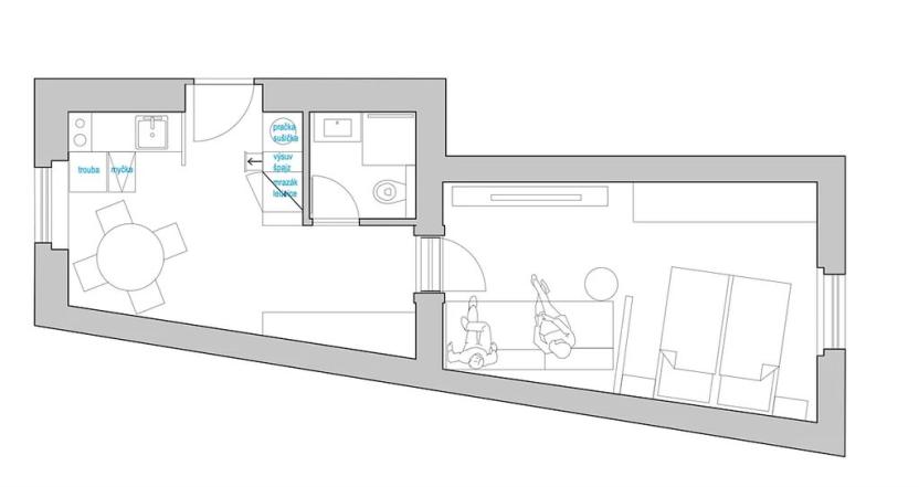 Prodej bytu 1+1, Praha - Smíchov, Holečkova, 36 m2