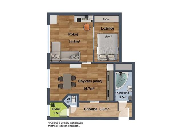 Prodej bytu 2+kk, Praha - Libeň, Františka Kadlece, 52 m2