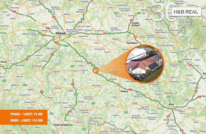 Pronájem skladu, Loket, 720 m2