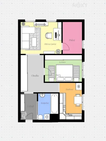 Prodej bytu 3+1, Český Krumlov, Lipová, 63 m2