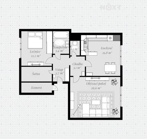 Prodej bytu 3+kk, České Budějovice, Skuherského, 93 m2