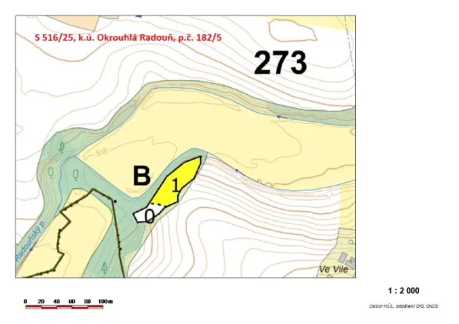 Prodej lesa, Okrouhlá Radouň, 2395 m2