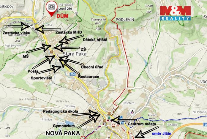 Prodej rodinného domu, Stará Paka, Letná, 274 m2