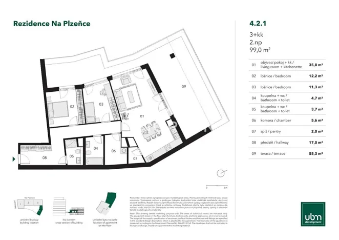 Prodej bytu 3+kk, Praha - Smíchov, Nádražní, 99 m2
