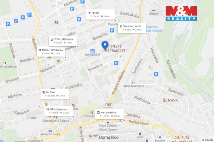 Prodej bytu 2+1, Domažlice - Týnské Předměstí, Mánesova, 60 m2